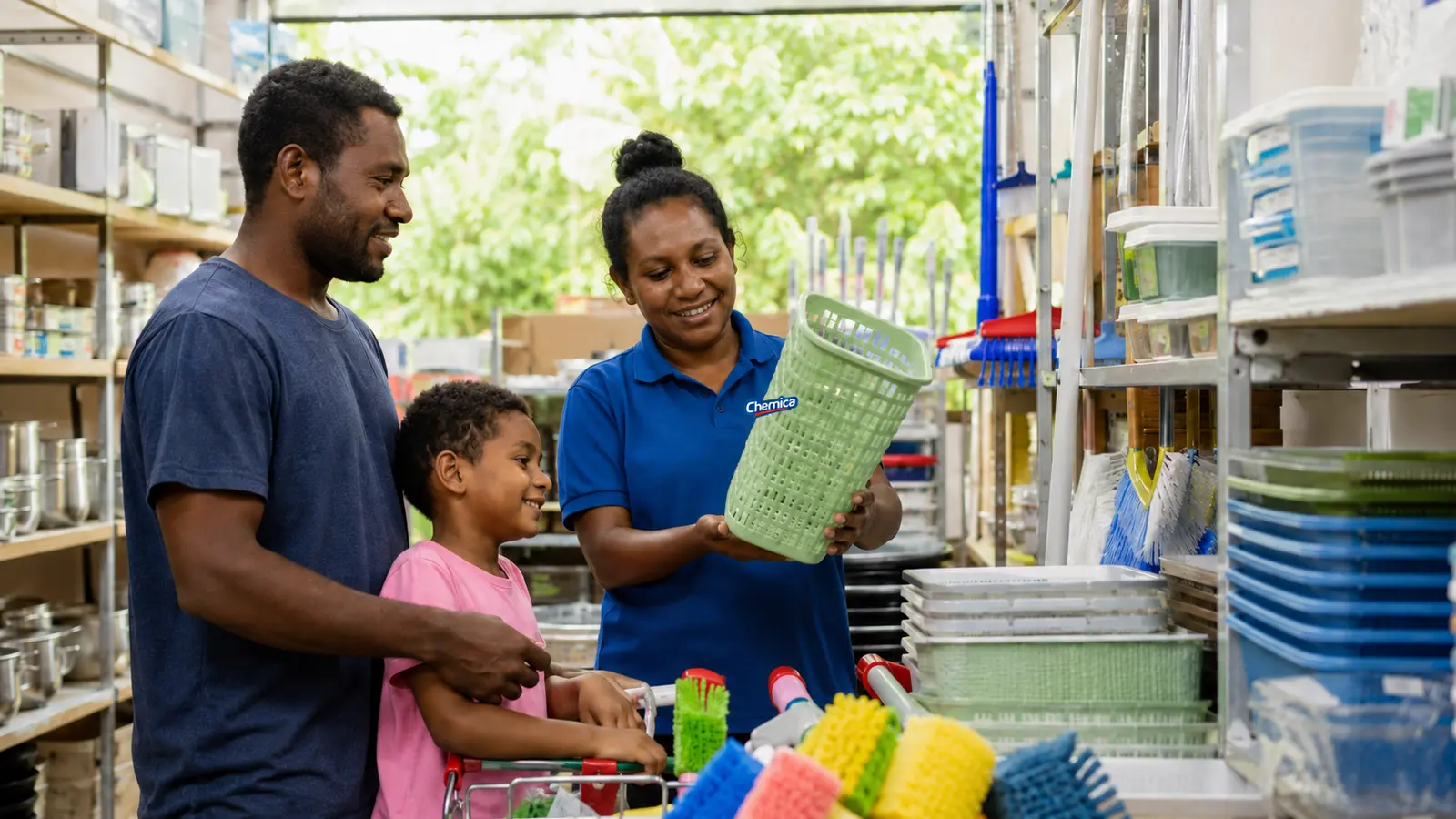 Household retail and wholesale products at Chemica stores in Papua New Guinea