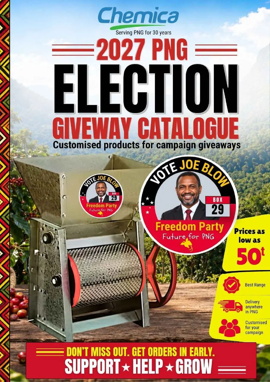Chemica 2027 PNG Election Giveaway Catalogue cover