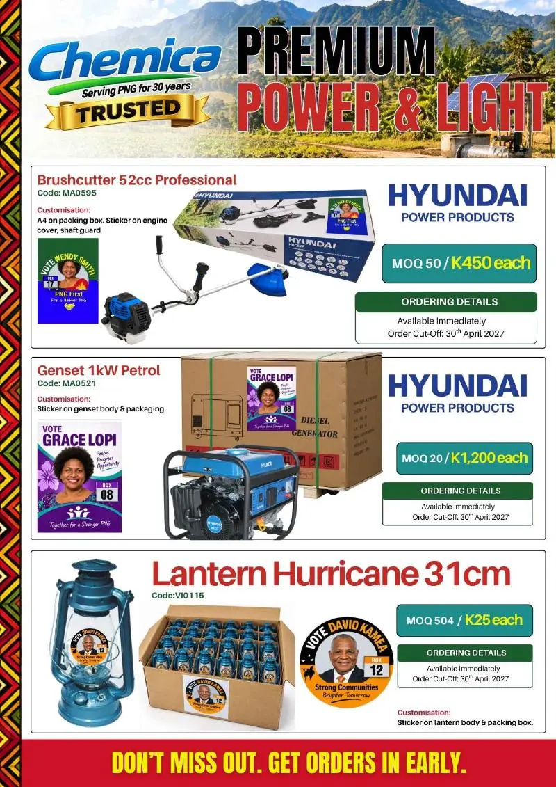 Page 12: Premium power equipment, generators and lighting