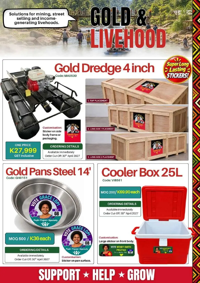 Page 13: Gold prospecting and livelihood products
