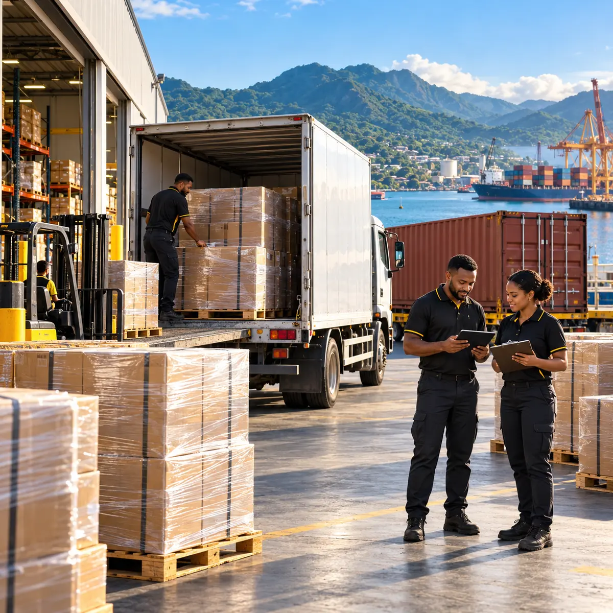 Campaign merchandise prepared for coordinated supply and delivery in Papua New Guinea