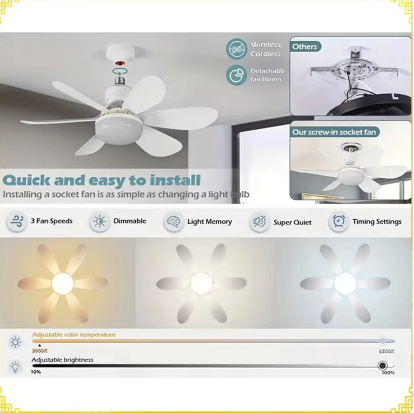 Fan Colour White W/Lighting Remote Control FS-HX-R420 