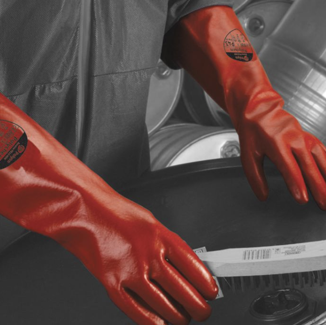 Gloves Chemical Pvc-Red 35cm