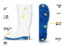 Gumboot Safety Hillson Dragon White