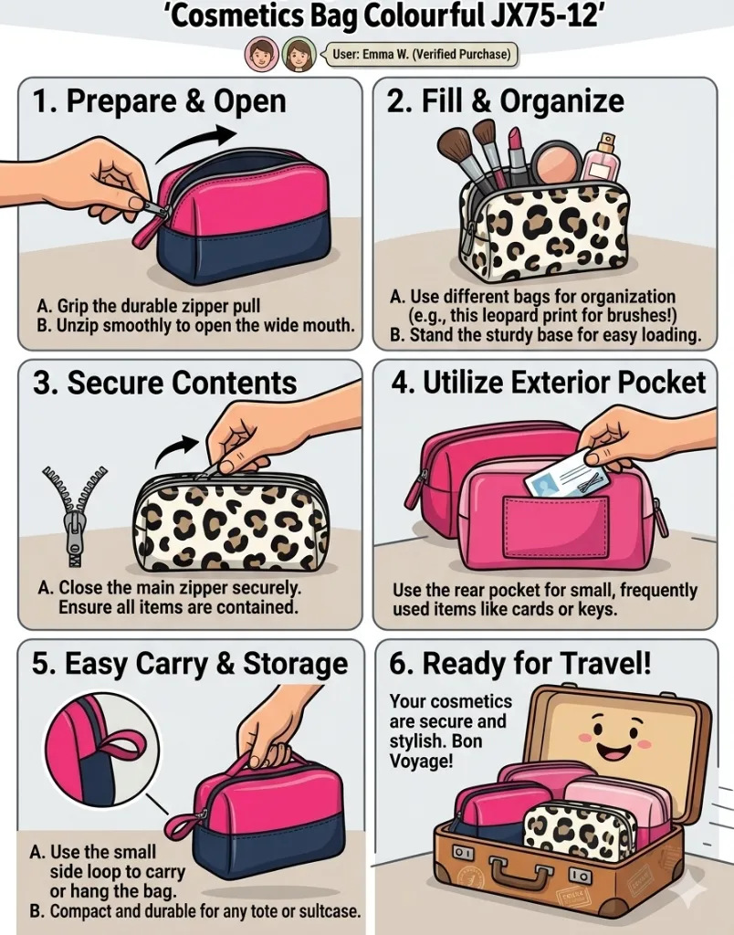Cosmetics Bag Colourful JX75-12