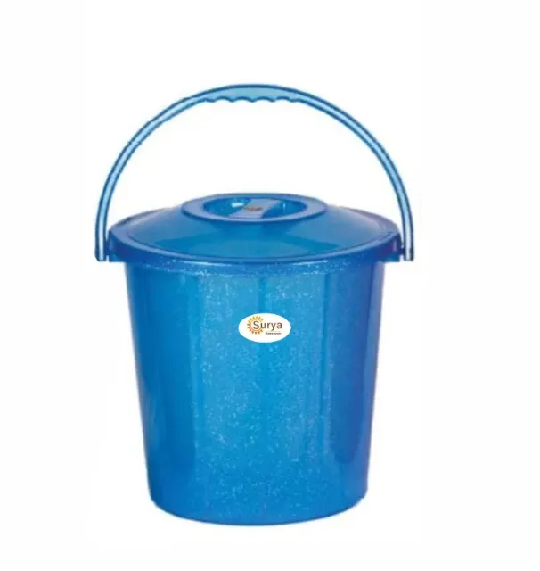 ucket Plastic Handle + Lid Single Color 16L