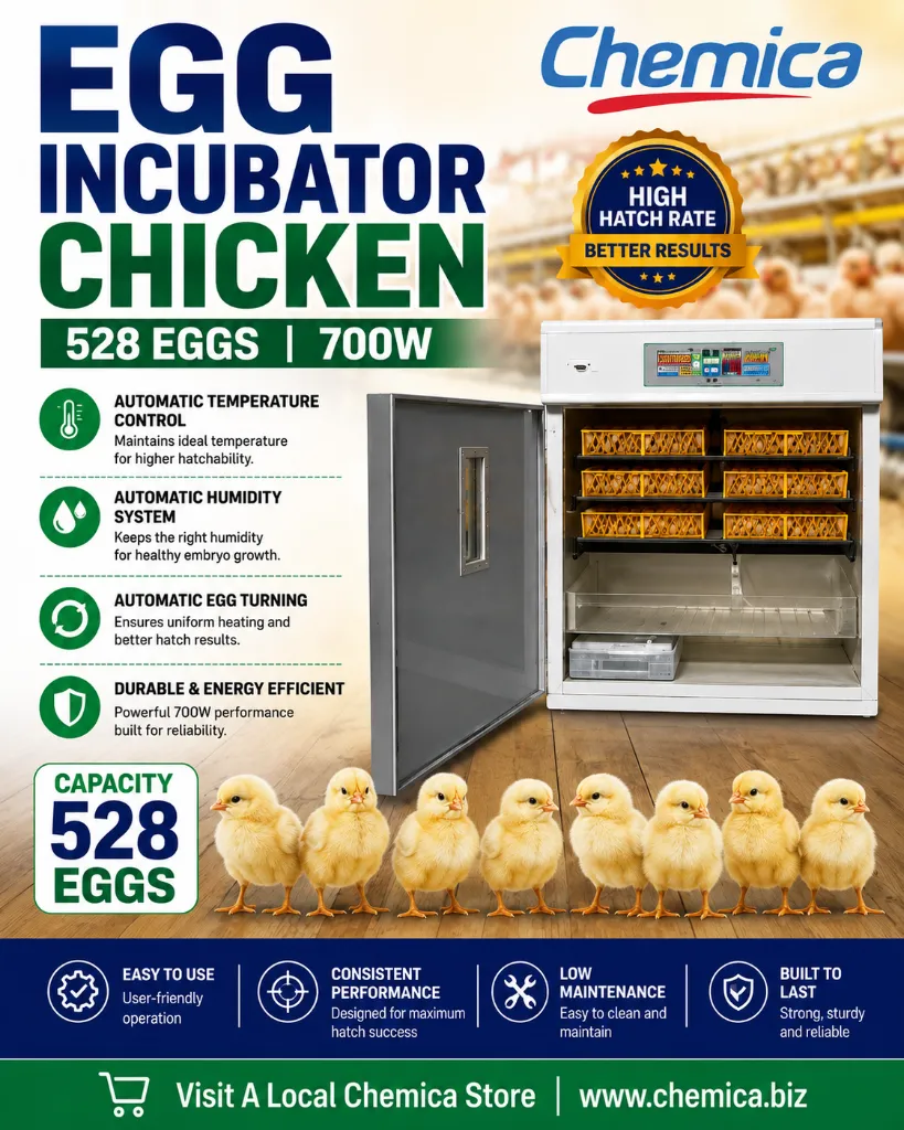 Egg Incubator Chicken 528 Eggs 700w