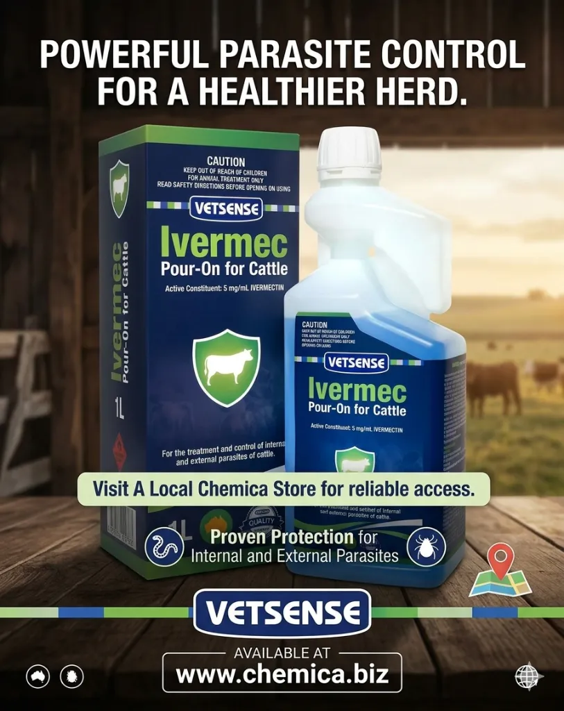 Vetsense Ivermec Pour-On for Cattle 1L