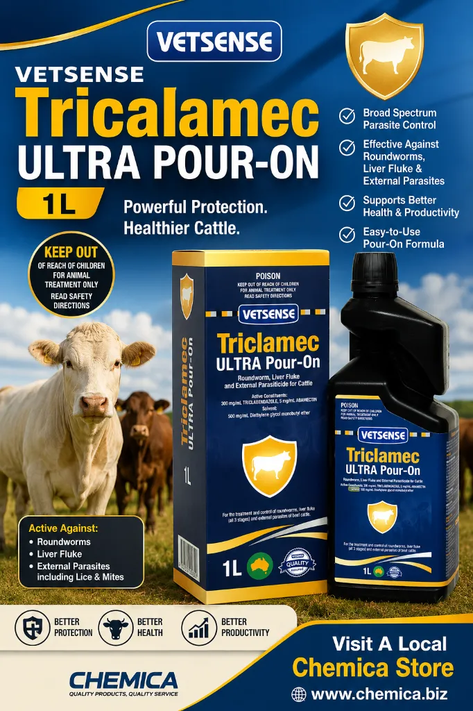 Vetsense Tricalamec Ultra Pour-On 1L - 2932