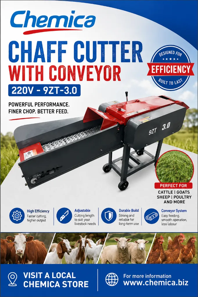 Chaff Cutter With Conveyor 220V - 9ZT-3.0