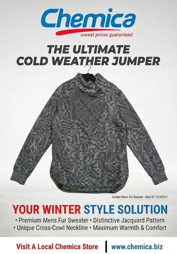 Jumper Mens Fur Sweater Y2-0576-1