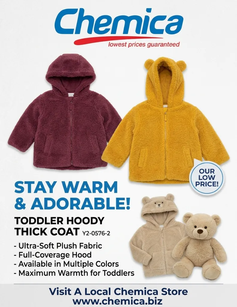 Toddler Hoody Thick Coat Y2-0576-2