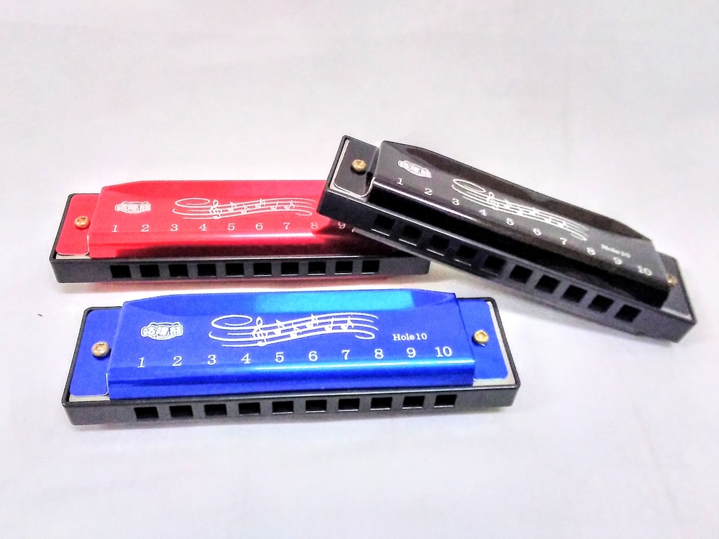 [VI7605] Music Harmonica 10 Hole w/case BLK2850-4