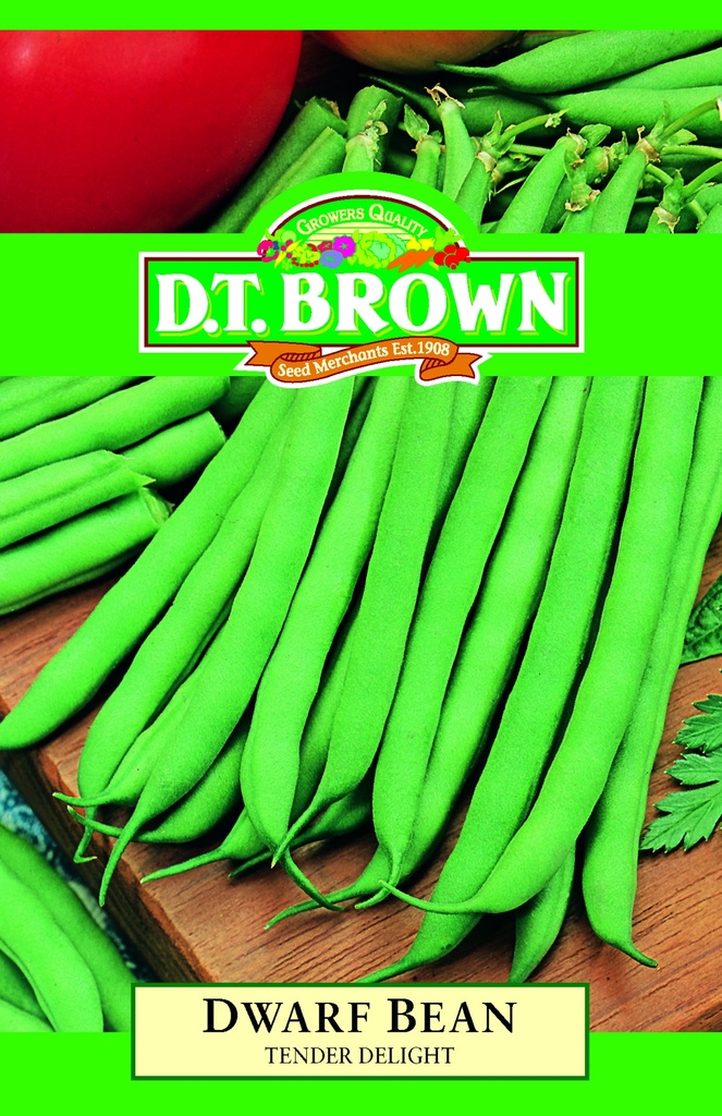  Seed Mr Fothergill'sl Bean Dwarf Tender Delight 20g #2158