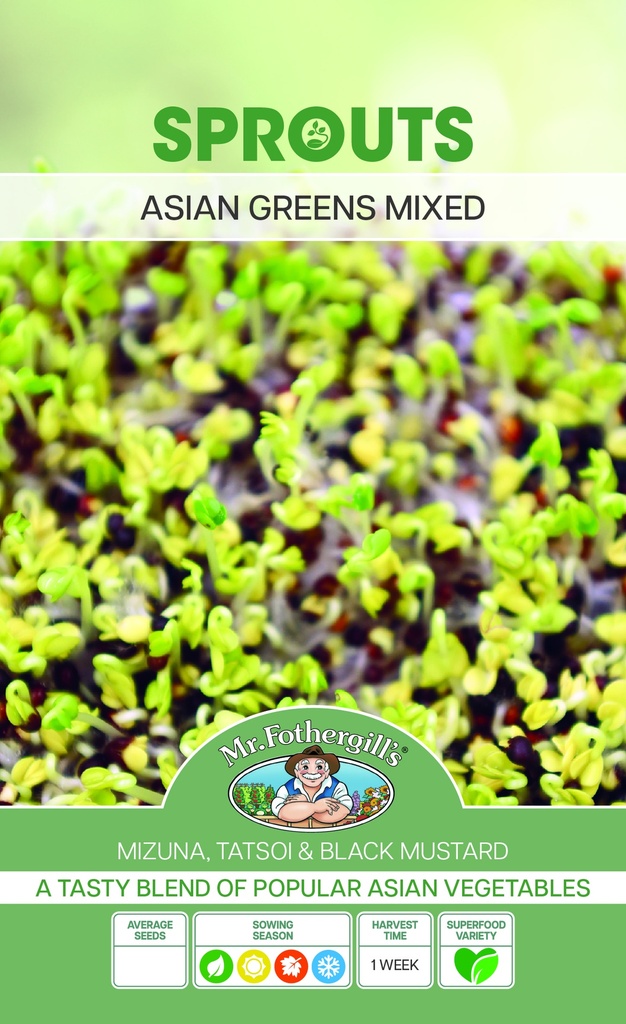  Seed Mr Fothergill'sl Greens Asian Mix Sprts Alive 30g #3010