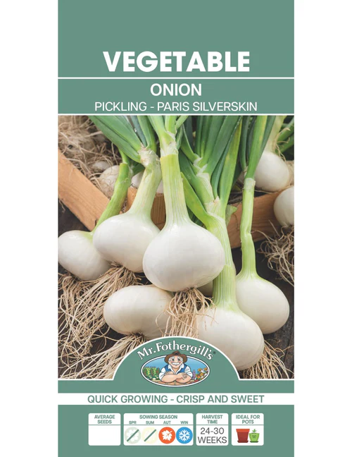  Seed Mr Fothergill'sl Onion Paris Silverskin 1.2g #5351