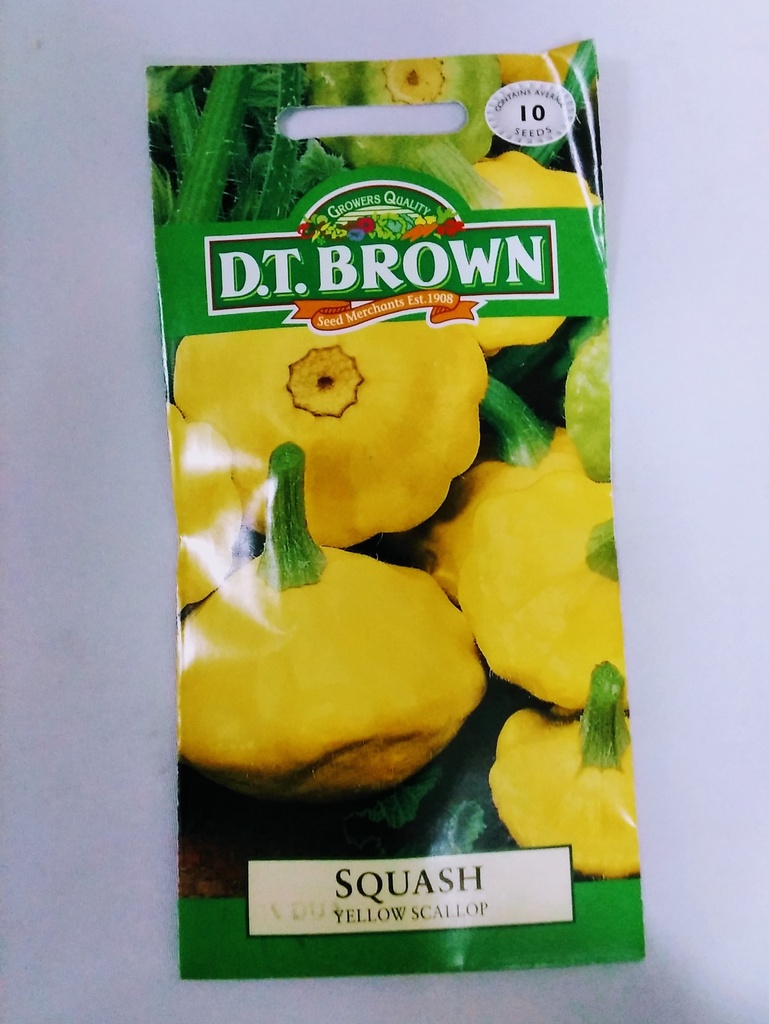  Seed Mr Fothergill'sl Squash Yel Scallop 1.042g #2297