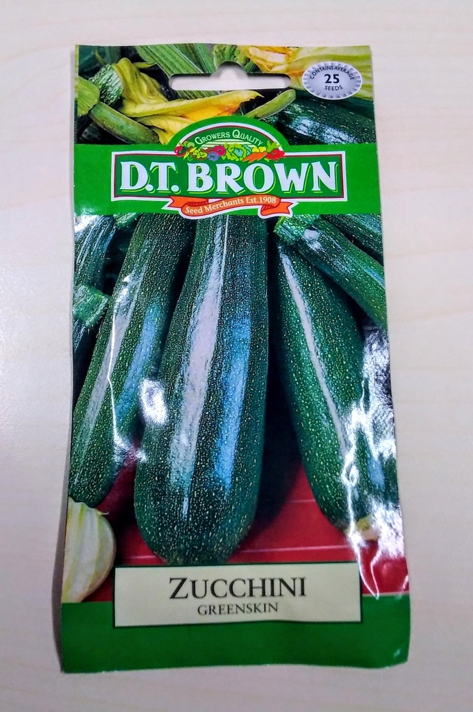Seed Mr Fothergill'sl Zucchini Greenskin 5.042g #2248
