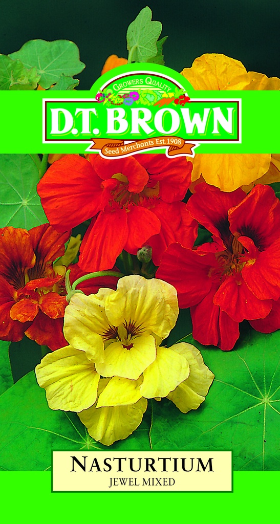  Seed Mr Fothergill'sl Nasturtium JWL Mixed 5.65g #306