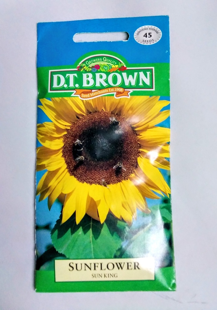  Seed Mr Fothergill'sl Sunflower Sun King 3.6g #493