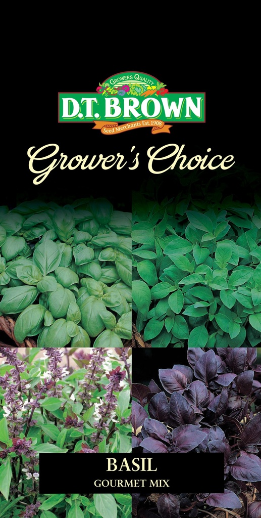  Seed Mr Fothergill'sl Basil Gourmet Mix 0.243g #2313