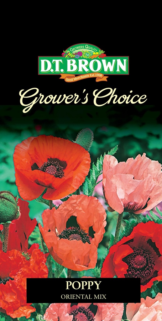  Seed Mr Fothergill'sl Poppy Oriental Mix 0.153g #2348