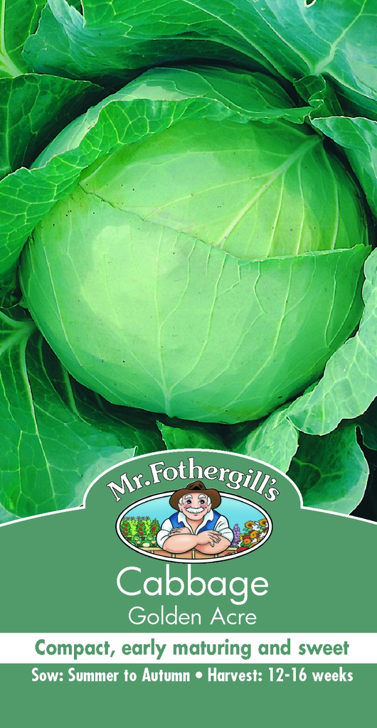 [SD0410] Seed Mr Fothergill'sl Cabbage Gold. Acre 1.325g #5848