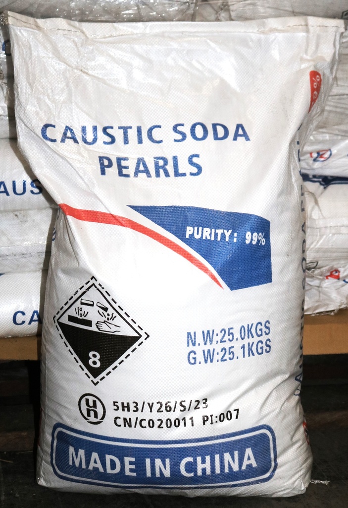 [ID0072C] Caustic Soda(Sodium Hydroxide) 99% Pearl 25kg China Made