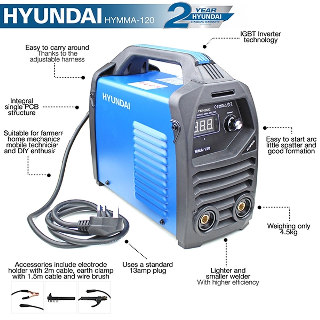 Hyundai Welding Machine  240V MMA-200Amp