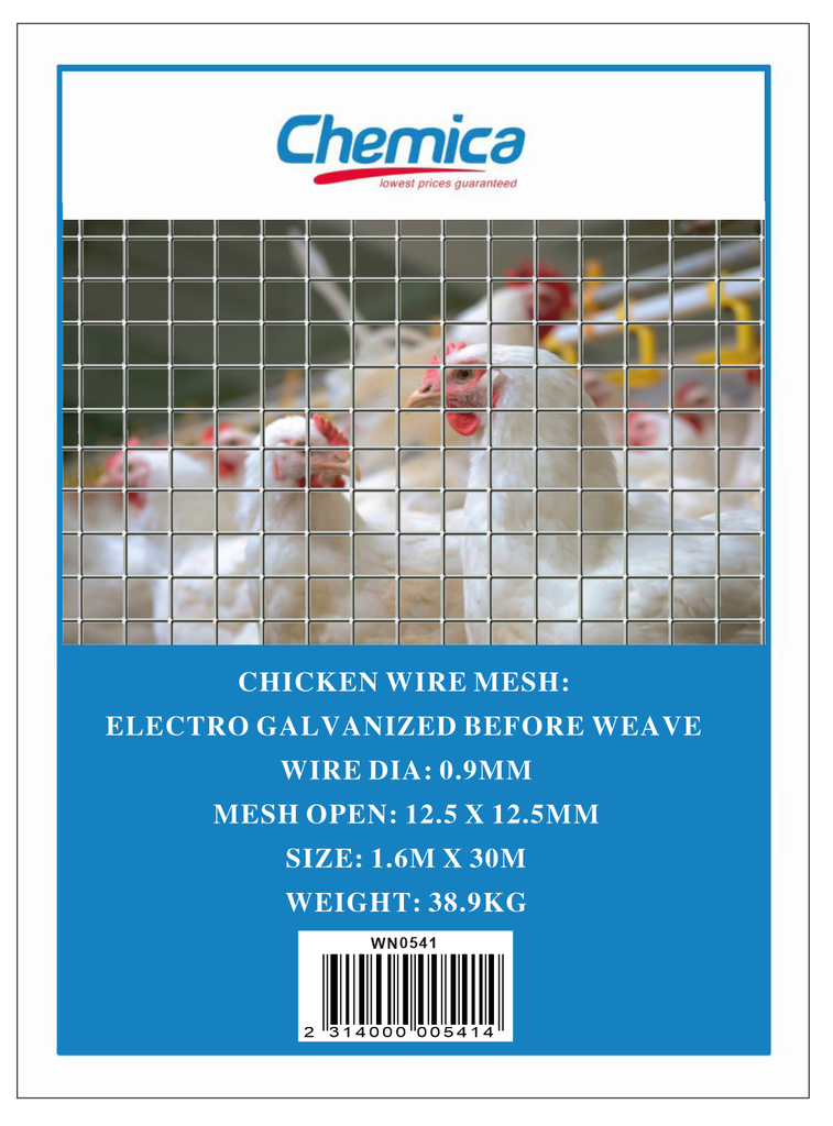 [WN0541] Wire Chicken Sq 12.5*12.5*0.9mm*30m
