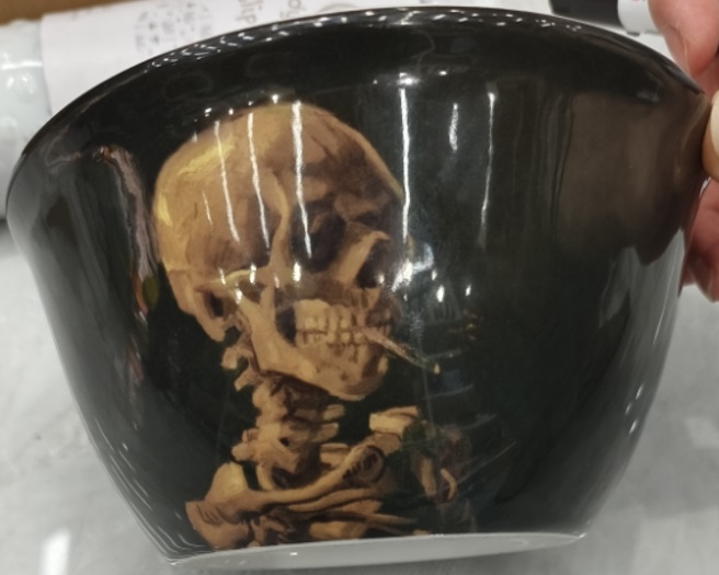 Bowl Ceramic Skeleton Design