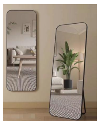 Mirror Black Frame 60x170cm
