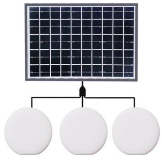 [VI8058] Solar Moon Light Lamp W/Panel 3x600LM SEM-SX3