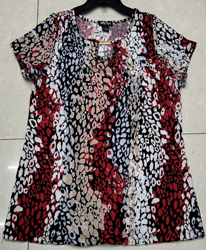 Blouse Ladies Front Keyhole Silk "Byd-Sign" 2-0596-6