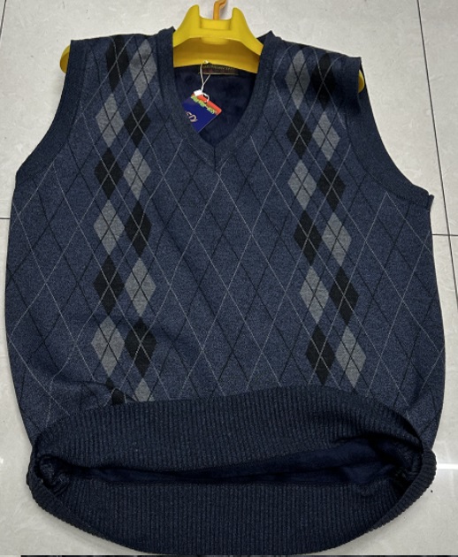 Vest Men's Fleece Blue Lined Y2-0591-4