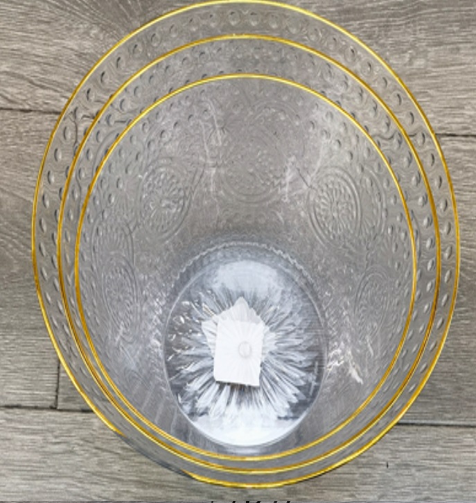 Bowl Plastic Gold Liner Medium A-83