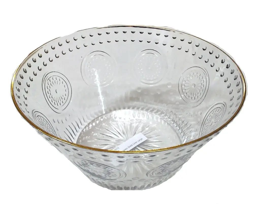 Bowl Plastic Gold Liner Large A-84