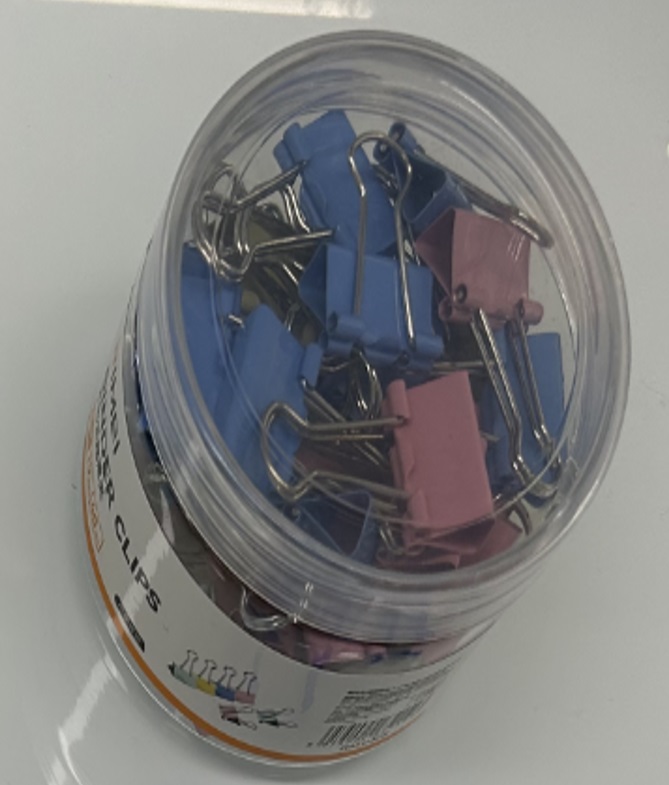 [ST1255] Clip Binder 19mm 40pcs/Rnd Plst 15786-6