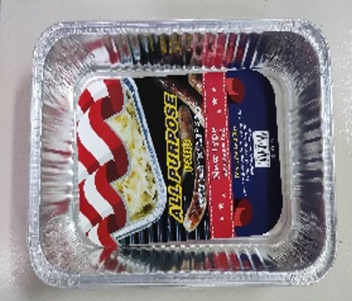 [VI8087] Foil Tray Rect. Roastr 2pcs 4700ml RUG370