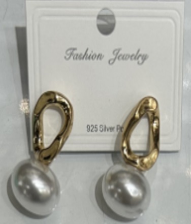 [ST2178] Jewellery Earrings Teardrop Pearl 2pcs/card C4350B-3