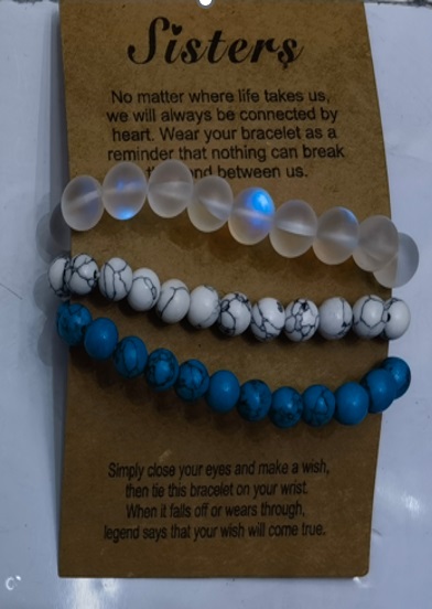 [ST2191] Jewellery Bracelet Bead Sisters 3pc/crd 4561-13