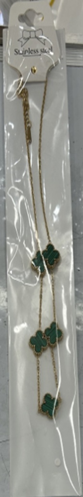 Jewellery Necklace S/S Gold Plated 4 Leaf Clover Pendant 5197-01