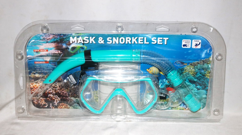 [VI6061] Mask Snorkel Set PVC+Glass 25444-7
