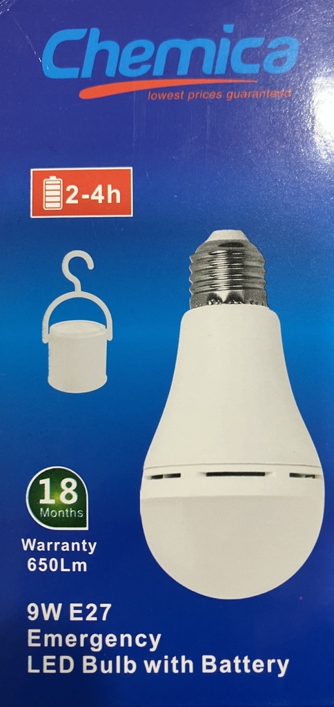 [VI8249] Emergeny Light Bulb W/ Base 9W