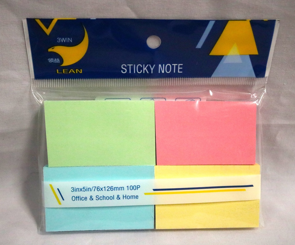 [ST2218] Stick Note Lean 3X5" / 4