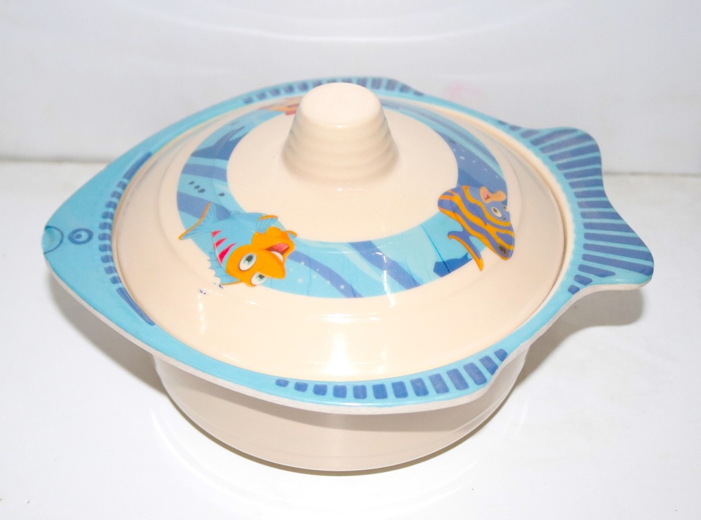 Bowl  Melamine W/Cover 16Cm Fish Shape QY75-5
