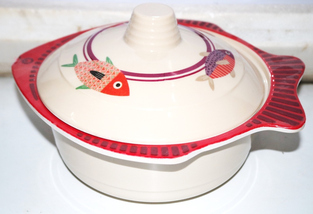 Bowl  Melamine W/Cover 19Cm Fish Shape QY75-4