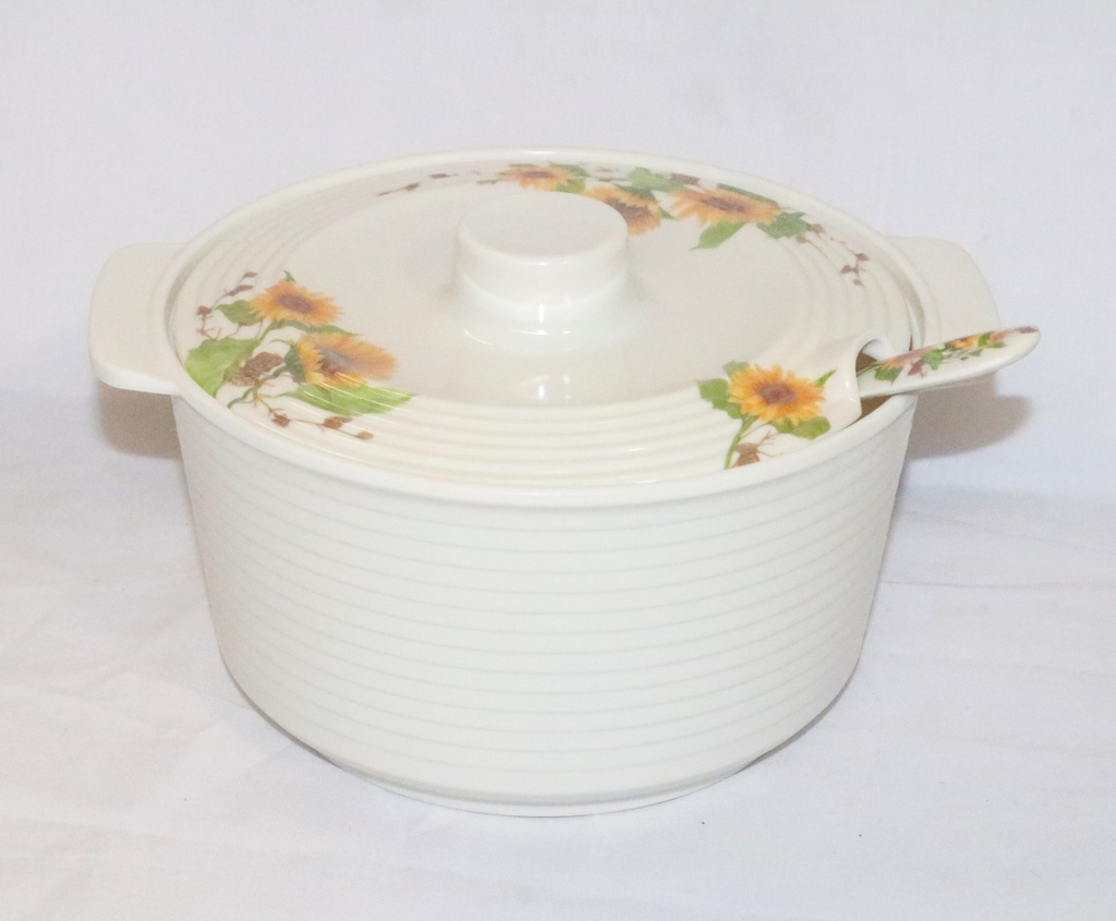[VI8317] Bowl Melamine W/Cover&Spoon 18Cm