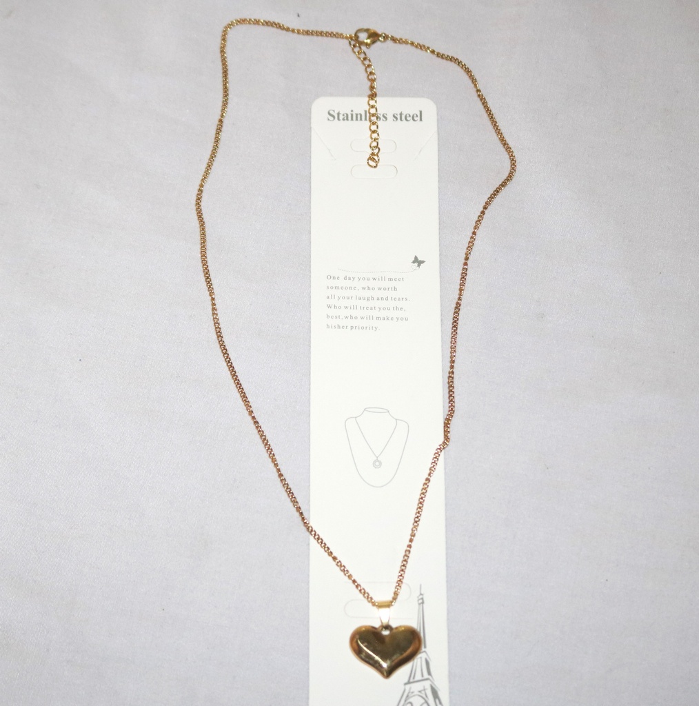 [ST2237] Jewellery N/Lace Gold Heart