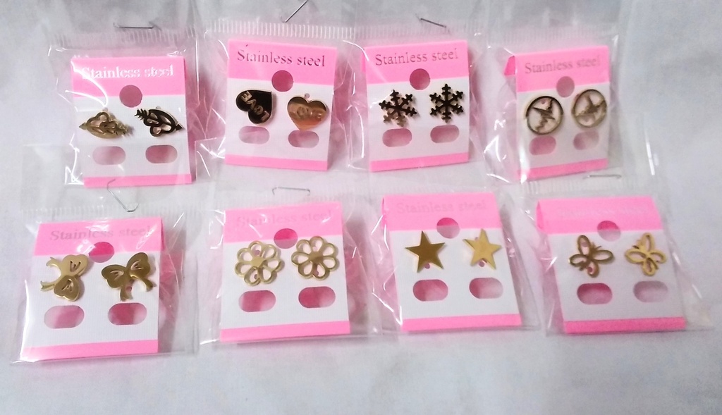 Jewellery Earring Stud Gold Mix Shapes  4436-12